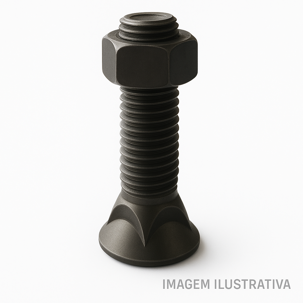 PARAFUSO ARADO C/ PORCA 1/2" X 2.1/2" - C/10UN