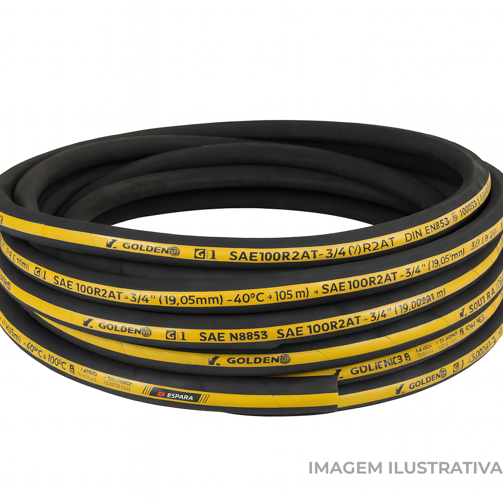 MANGUEIRA GOLDENFLEX 3/4" 2 TRAMAS - 1 METRO